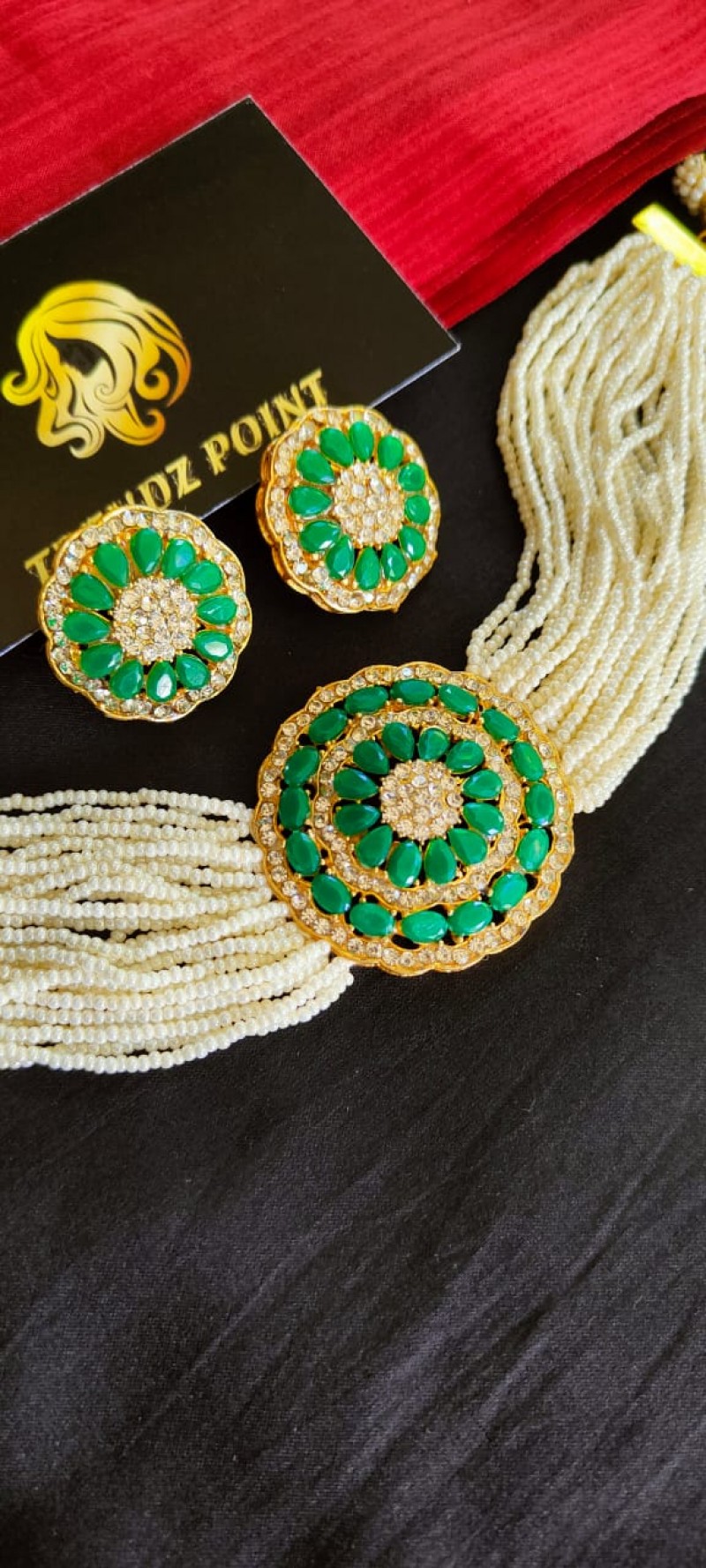 Seed Beads AD Stone Choker